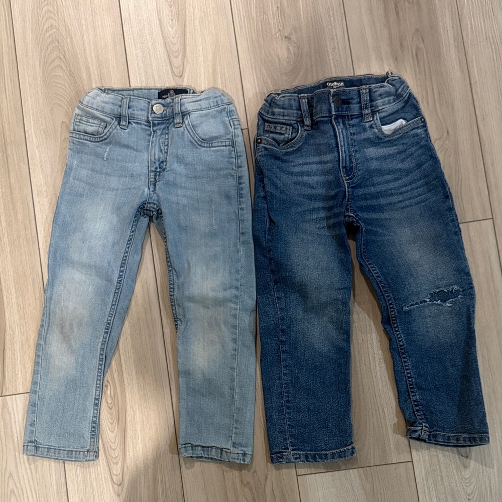 Kids Denim Jeans Pair - Light Blue and Dark Blue